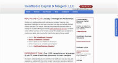 Desktop Screenshot of healthcarecapitalmergers.com